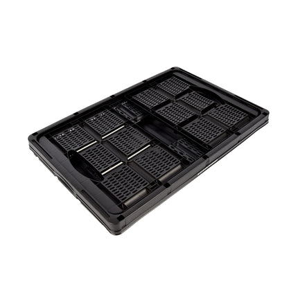 Gemakkelijk Inklapbaar Vouwkrat - 32 Liter - Zwart Plastic - Voorzien van Twee Handvatten aan de Zijkant - Afmetingen: 48cm x 35cm x 24cm