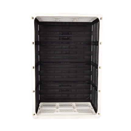Handig Opvouwbaar Vouwkrat - Vouwbox - 32 Liter - Plastic - Wit - Met Twee Zijhandvatten - Inklapbare Doos - Afmetingen: 48cm x 35cm x 24cm