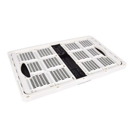 Praktisch Vouwkrat - 32 Liter Capaciteit - Wit Plastic - Inklapbaar - 2 Zijhandvatten - Inhoud 4 Stuks - 48cm x 35cm x 24cm