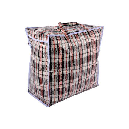 Handige Opbergtas XXL - 65L - Rood/Zwart - Opbergtas met Rits - Afmetingen: 50cm x 48cm x 28cm - Shopper Tas