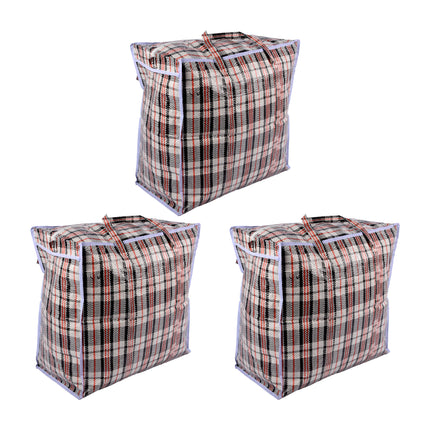 Georganiseerde Ruimte: 3 Handige Multifunctionele Opbergtassen met Rits - Kleding, Speelgoed, Wassen - Afmetingen: 50cm x 48cm x 28cm