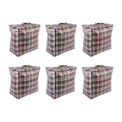 6x Grote Opbergtas met Rits - 65L - Ideaal voor Speelgoed & Kleding - Shopper Tas XXL - 50cm x 48cm x 28cm