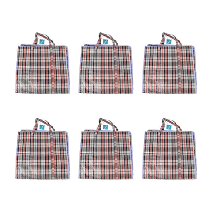 6x Grote Opbergtas met Rits - 65L - Ideaal voor Speelgoed & Kleding - Shopper Tas XXL - 50cm x 48cm x 28cm