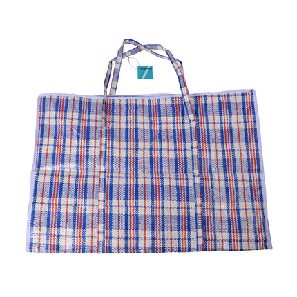 Stijlvolle Opbergtas voor Kleding en Speelgoed - XXL Shopper Bag - 95L - 70cm x 48cm x 28cm - Blauw/Wit/Rood