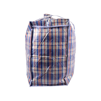 Stijlvolle Opbergtas voor Kleding en Speelgoed - XXL Shopper Bag - 95L - 70cm x 48cm x 28cm - Blauw/Wit/Rood
