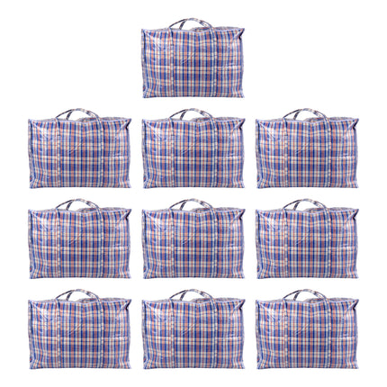 10 Opbergtassen - Handige Wastas Set - 95L - Blauw, Wit & Rood - 70cm x 48cm x 28cm - Sterke Constructie