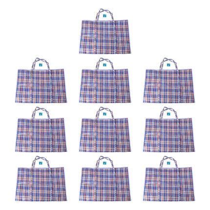 10 Opbergtassen - Handige Wastas Set - 95L - Blauw, Wit & Rood - 70cm x 48cm x 28cm - Sterke Constructie