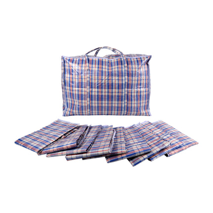 10 Opbergtassen - Handige Wastas Set - 95L - Blauw, Wit & Rood - 70cm x 48cm x 28cm - Sterke Constructie