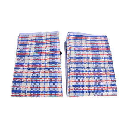 2x Stijlvolle Opbergtas voor Kleding en Speelgoed - XXL Shopper Bag - 95L - 70cm x 48cm x 28cm - Blauw/Wit/Rood