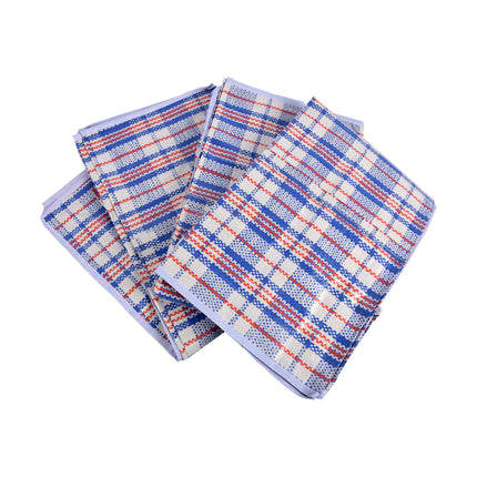 4x Grootformaat Opbergtas met Rits - 95L - Blauw, Wit & Rood - Praktische Opbergzak voor Speelgoed en Kleding - 70cm x 48cm x 28cm