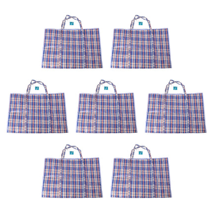7x Opbergzak voor Speelgoed en Kleding - Ruime Capaciteit van 95L - Afmetingen: 70cm x 48cm x 28cm - Blauw, Wit & Rood