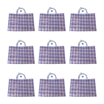 XXL Opbergtas met Rits - 9 Stuks - 95L - Blauw, Wit & Rood - 70cm x 48cm x 28cm