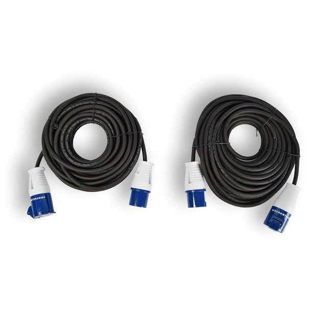 2x | CEE kabel | verlengsnoer | Verlengkabel 230V | waterbestendig | IP44 | Neopreen | 