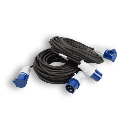 2x | CEE kabel | verlengsnoer | Verlengkabel 230V | waterbestendig | IP44 | Neopreen | 