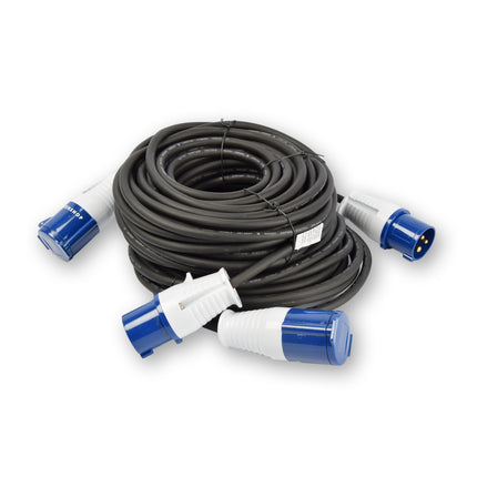 2x | CEE kabel | verlengsnoer | Verlengkabel 230V | waterbestendig | IP44 | Neopreen | 