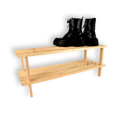 Schoenenrek | 2 laags | Schoenenkast | Houten | Schoenenhouder | Schoenenopberger | Schoenenrekje | 77cm*26cm30cm