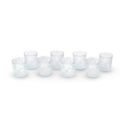 Verwen Jezelf Met 2 Sets Luxe Transparante Waterglazen - 8 Glazen Per Set - 230 ml - Vaatwasmachinebestendig