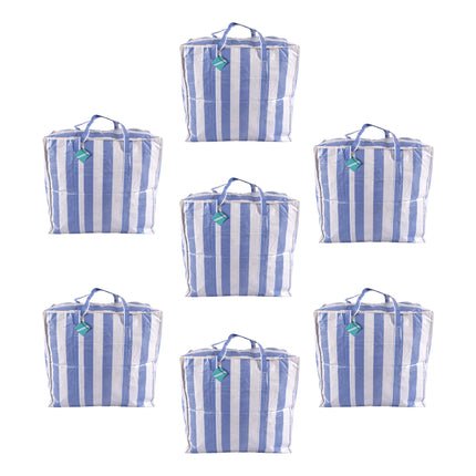 Modieuze Opbergtassen voor Kleding - Blauw&Wit - 55cm x 30cm x 50cm - 1260g - 7 Stuks - shopper tas 