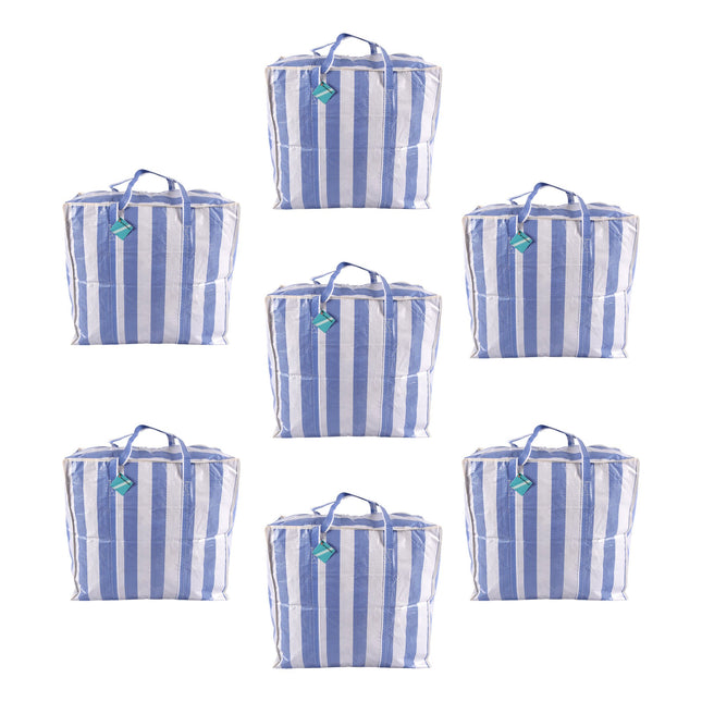 Modieuze Opbergtassen voor Kleding - Blauw&Wit - 55cm x 30cm x 50cm - 1260g - 7 Stuks - shopper tas 