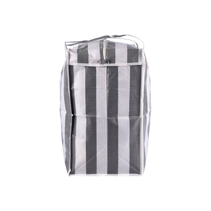 Set van 10 Duurzame Zwart-witte Boodschappentassen - Ideaal voor Winkelen en Organiseren - 55cm x 30cm x 50cm - 1800g