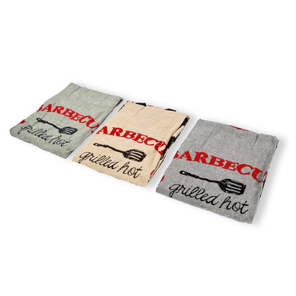 Beige Schorten Set - Stijlvol Keukenschort voor Koks: Lichtgewicht 100% Katoenen Bakkersschort - Afmetingen: 115cm x 61cm