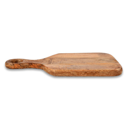 Snijplankje | Houten snijplankje | Met handvat | Kaasplank | 411 g | bruin | 35cm*1.8cm*19cm