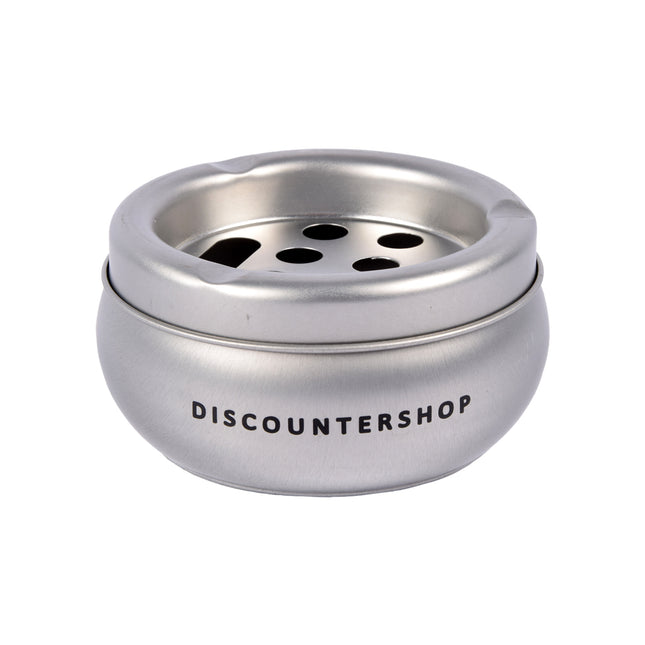 Elegante Aluminium Sigarettenasbak Voor Binnen - Stormasbak - Zilverkleurig - Diameter: 10cm 