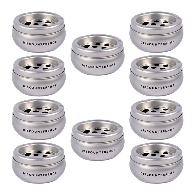Functionele Zilveren Aluminium Stormasbak - 10 Sigaretten Capaciteit - Hoogte 5.5 cm - Diameter 10 cm - Voor Binnen
