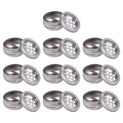 Functionele Zilveren Aluminium Stormasbak - 10 Sigaretten Capaciteit - Hoogte 5.5 cm - Diameter 10 cm - Voor Binnen