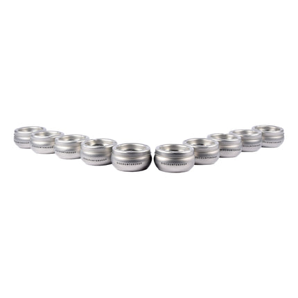 Functionele Zilveren Aluminium Stormasbak - 10 Sigaretten Capaciteit - Hoogte 5.5 cm - Diameter 10 cm - Voor Binnen