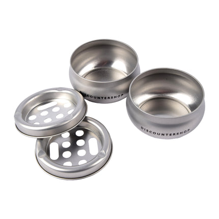 Zilveren Stormasbak Voor Binnengebruik - Set Van 2 - Gemaakt Van Lichtgewicht Aluminium - Afmetingen: 5.5cm x 10cm.