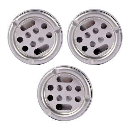 3x Aluminium Stormasbak - Zilverkleurige Sigarettenasbak voor Binnen - Capaciteit van 3 - Slechts 180g - Afmetingen 5.5cm x 10cm