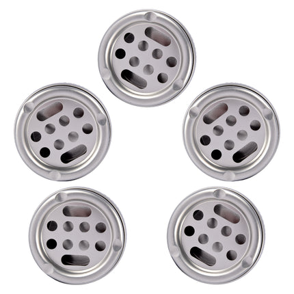 Exclusieve Zilverkleurige Stormasbak voor Binnen - Gemaakt van Aluminium - Ruimte voor 5 Sigaretten - Afmetingen: 5.5cm Hoog, 10cm Diameter 
