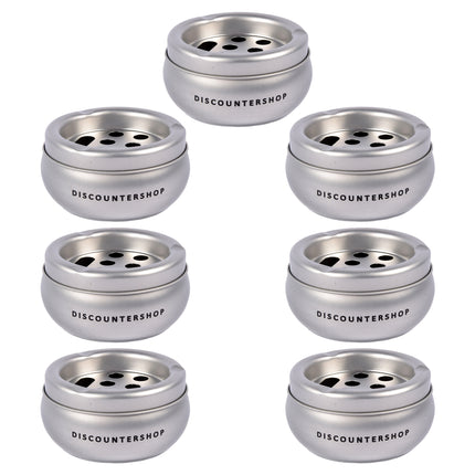 Kwalitatieve Aluminium Asbak - Zilverkleurige Stormasbak voor Binnen - Ruimte voor 7 Sigaretten - 5.5cm Hoog - 10cm Diameter