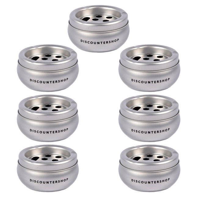 Kwalitatieve Aluminium Asbak - Zilverkleurige Stormasbak voor Binnen - Ruimte voor 7 Sigaretten - 5.5cm Hoog - 10cm Diameter
