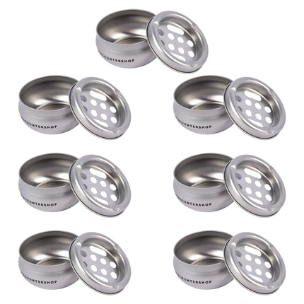 Kwalitatieve Aluminium Asbak - Zilverkleurige Stormasbak voor Binnen - Ruimte voor 7 Sigaretten - 5.5cm Hoog - 10cm Diameter