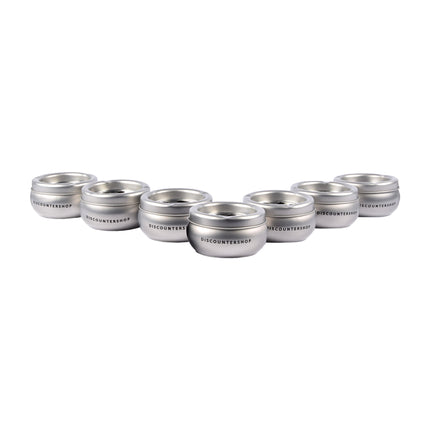 Kwalitatieve Aluminium Asbak - Zilverkleurige Stormasbak voor Binnen - Ruimte voor 7 Sigaretten - 5.5cm Hoog - 10cm Diameter