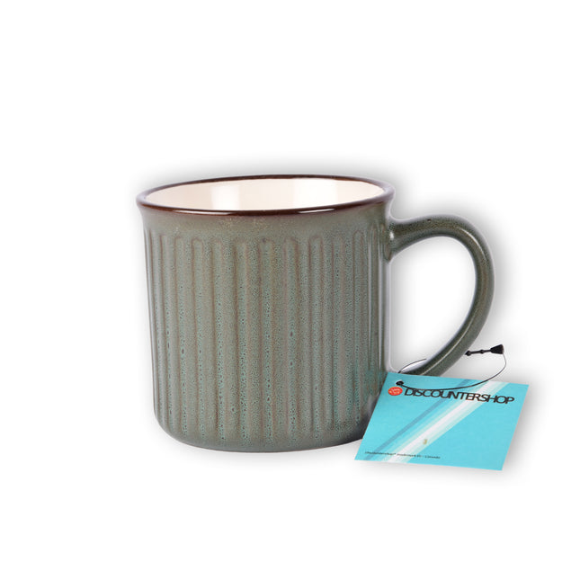Groene Aardewerken Beker - 250ml - Bekerset voor Koffie en Thee