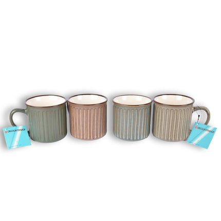 Groene Aardewerken Beker - 250ml - Bekerset voor Koffie en Thee