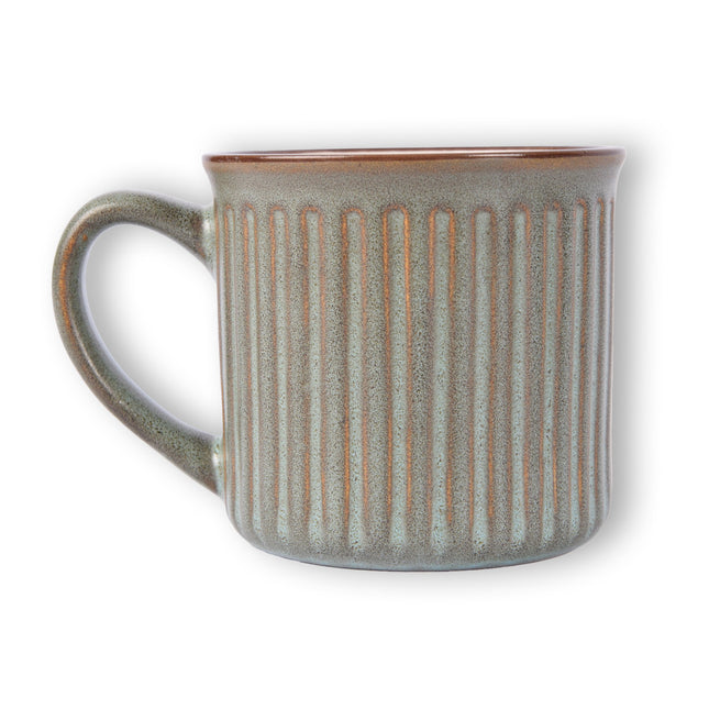 Blauwe Aardewerken Bekerset - Stijlvol Design - 1 Stuk, 378g - Afmetingen: 9cm x 13cm x 9cm - Capaciteit: 250ml - Ideaal voor Koffie & Thee