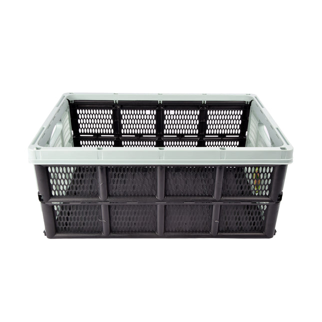 Mintgroene Opvouwbare Vouwkrat 32 Liter | 1 Delige | Gemaakt van Gerecycled Plastic | Lichtgewicht en Duurzaam | 50cm x 21cm x 33cm | Kwaliteitstoeslag Ontmoet Gemak
