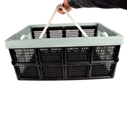 Set van Drie Opvouwbare Vouwkratten voor Efficiënte Kledingopslag - 40 Liter Elk! Voorzien van Twee Handvatten - Afmetingen: 50cm x 34cm x 24cm