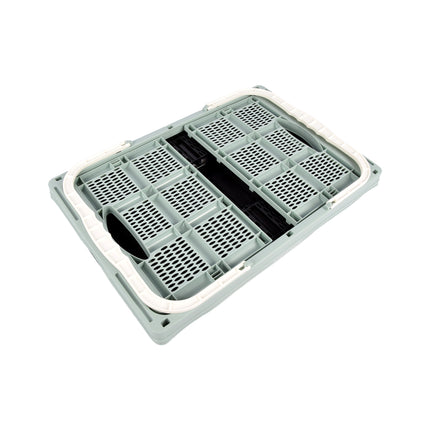 Kwartet Opvouwbare Vouwkratten voor Kleding - Praktisch Krat met 40 Liter Capaciteit - Groen/Zwart - Inklapbare Opbergbox zonder Deksel - Plastic - Afmetingen: 50cm x 34cm x 24cm