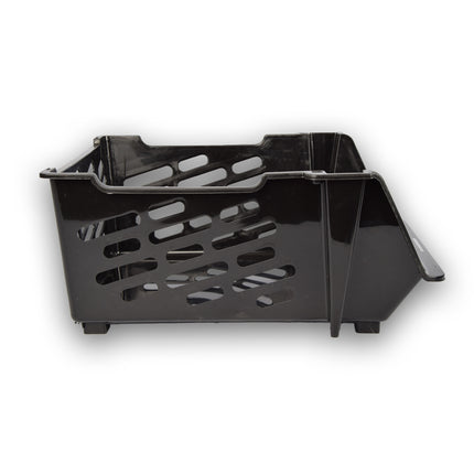 Praktische Groentemand - Zwart Kunststof Opbergmandje zonder Deksel - Opbergbak voor Speelgoed - 46cm x 37.5cm x 20cm - Set van 4 stuks