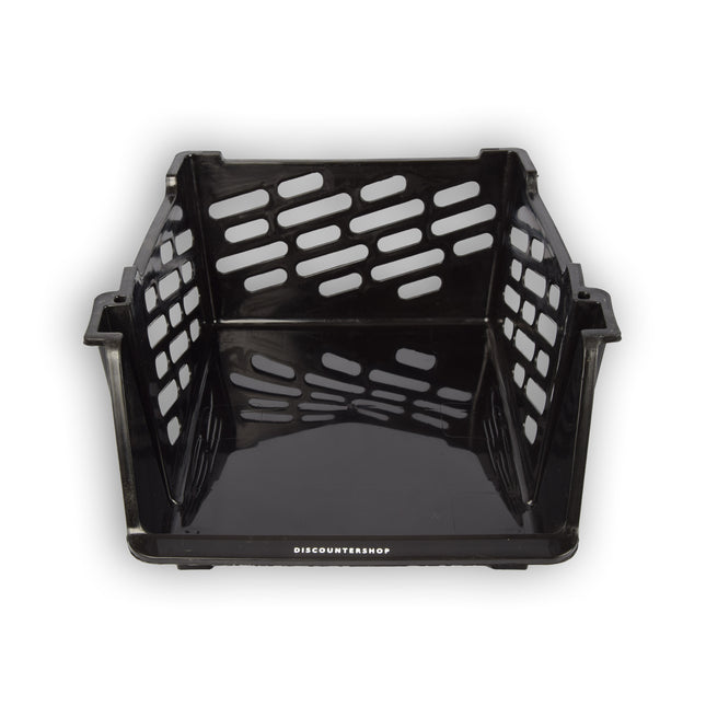 Zwarte Kunststof Groentemandje van Discountershop: Ruim, Stijlvol en Praktisch als Opbergbox en Opbergmand – 46cm x 37.5cm x 20cm 