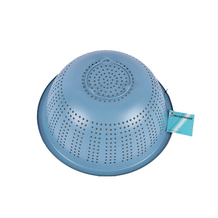Multifunctionele Blauwe Keukenvergiet van Aluminium | 28cm x 28cm x 11cm | 1 Stuk | Keukenvergiet RVS | Keukenvergiet Kom Set | Keukenvergiet Metaal | Roestvrij Staal Gaas Vergieten 