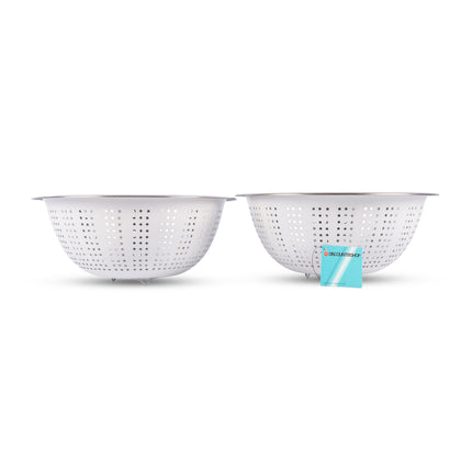 Onmisbaar Duo: Witte RVS Vergieten voor moeiteloos Afgieten (28 cm) 