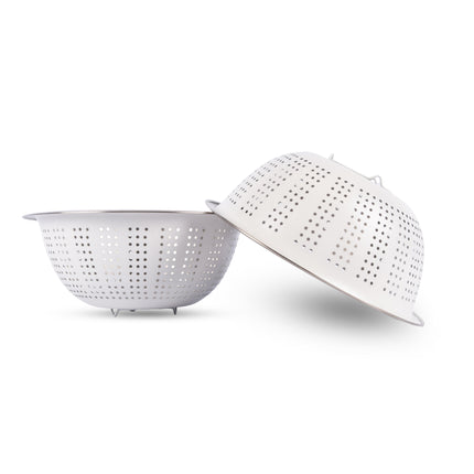 Onmisbaar Duo: Witte RVS Vergieten voor moeiteloos Afgieten (28 cm) 