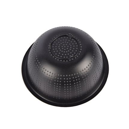 Sterk Zwart RVS Vergiet - Dimension - 28cmx28cmx11cm - Handige Keukenaccessoires - 28 cm Diameter