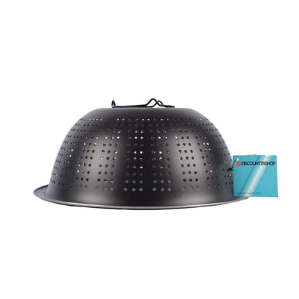 Sterk Zwart RVS Vergiet - Dimension - 28cmx28cmx11cm - Handige Keukenaccessoires - 28 cm Diameter
